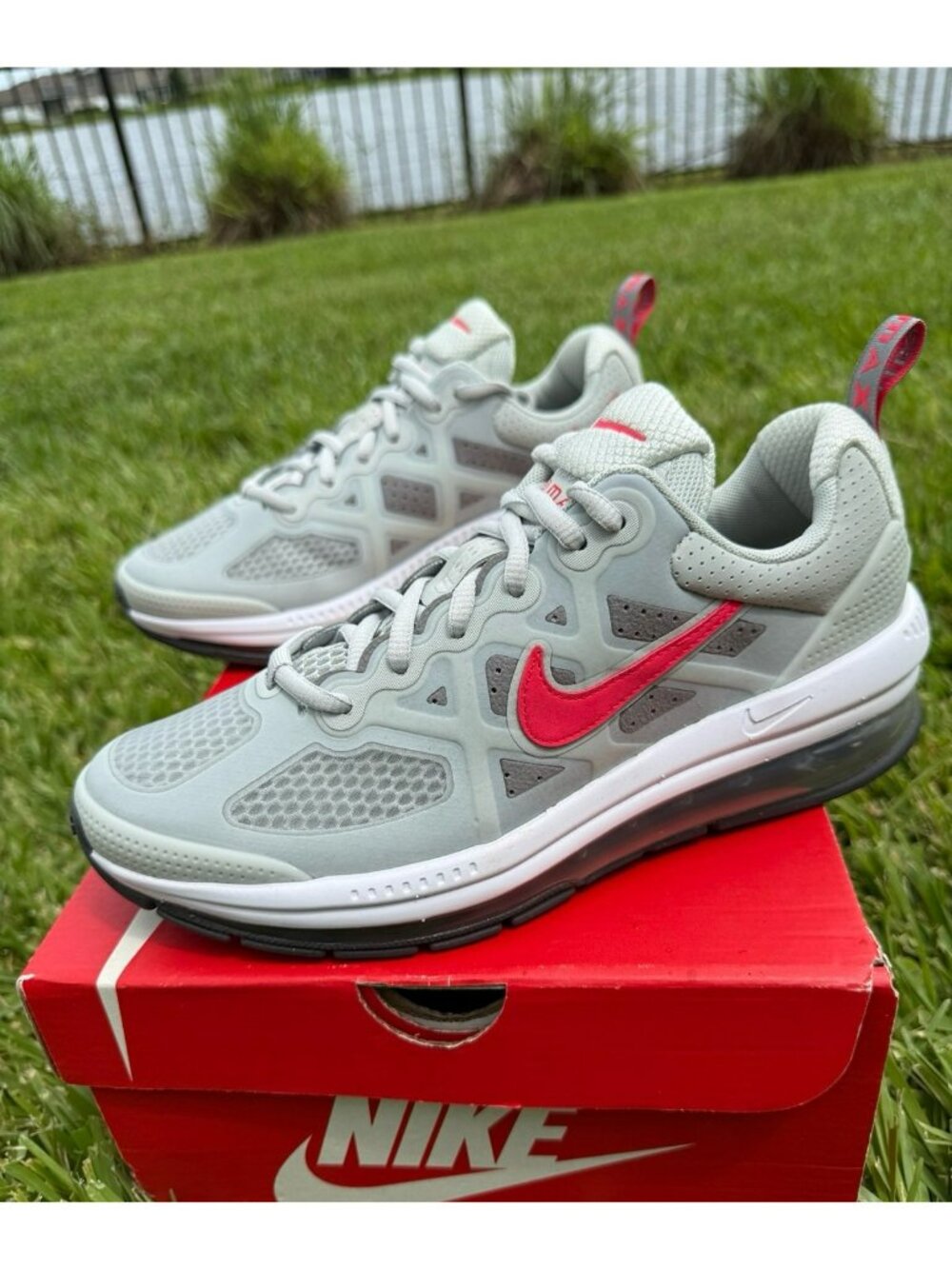 7.5 WOMEN’S NIKE AIR MAX GENOME NN GRAY / PINK CZ4652-007 RUNNING SNEAKERS